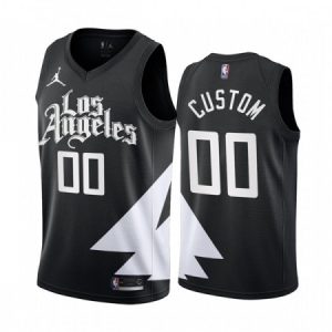 Men's LA Clippers Black 2022/23 Statement Edition Custom Jersey