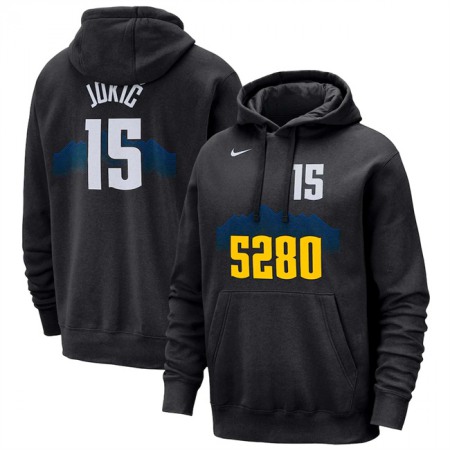 5713bd1246ab1cc67f49ceedccc33afc.jpeg Men's Denver Nuggets #15 Nikola Jokic Black 2023/24 City Edition Name & Number Pullover Hoodie