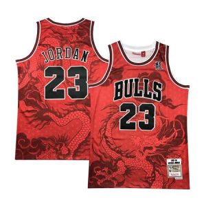 Men's Chicago Bulls #23 Michael Jordan Red Stitched Basketball Jersey 98HV
