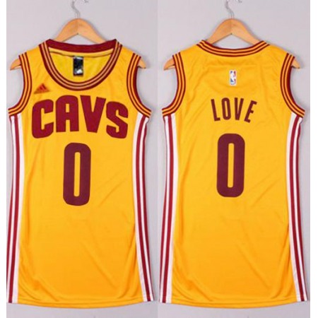 5a652beae9c2d1901ddc9521bfccc4e2.jpeg Women's Cleveland Cavaliers #0 Kevin Love Gold Dress Stitched NBA Jersey