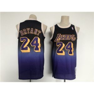 Men's Los Angeles Lakers #24 Kobe Bryant Purple Throwback basketball Jersey 0D4Q