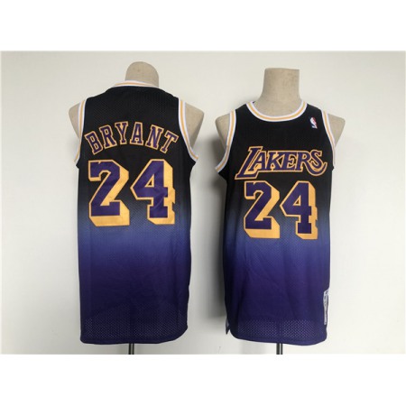 Men's Los Angeles Lakers #24 Kobe Bryant Purple Throwback basketball Jersey 0D4Q