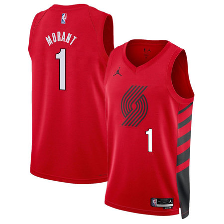 Women's Portland Trail Blazers #1 Ja Morant Red 2026 Statement Edition Jersey