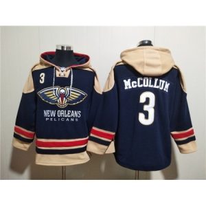 61a7c5710b6c2c8954c9780e56bc2bc1.jpeg Men's New Orleans Pelicans #3 CJ McCollum Navy Ageless Must-Have Lace-Up Pullover Hoodie
