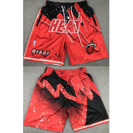 63d72db4417cd63bfc0294efe4aa5fbe.jpeg Men's Miami Heat Red/Black Shorts (Run Small)