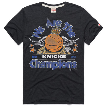 Men's New York Knicks x Queen Homage Charcoal 2026 NBA Finals Champions Tri-Blend T-Shirt