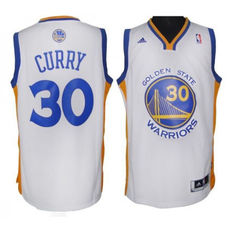 Men's Golden State Warriors #30 Stephen Curry White Revolution 30 NBA Jersey