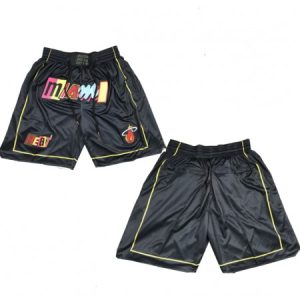 Men's Miami Heat Black Shorts (Run Small) 4NLZ