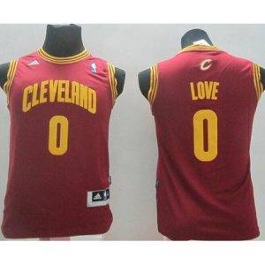 Youth Revolution 30 Cleveland Cavaliers #0 Kevin Love Red Stitched NBA Jersey