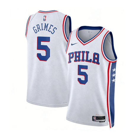 67ebf27888ca065a2952f9f8dc0a94c9.jpeg Women's Philadelphia 76ers #5 Quentin Grimes White 2022/23 Swingman Association Edition Jersey