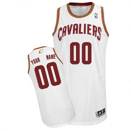 Men's Cleveland Cavaliers White Authentic Custom Jersey