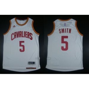 Revolution 30 Cavaliers #5 J.R. Smith White Stitched NBA Jersey 5DYT