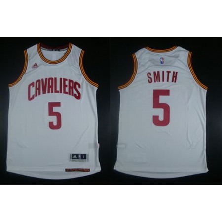 Revolution 30 Cavaliers #5 J.R. Smith White Stitched NBA Jersey 5DYT