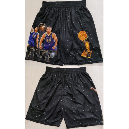 6a20353cc1c4c0a326975e51ca05ae66.jpeg Men's Golden State Warriors Black NBA Finals Shorts(Run Small)