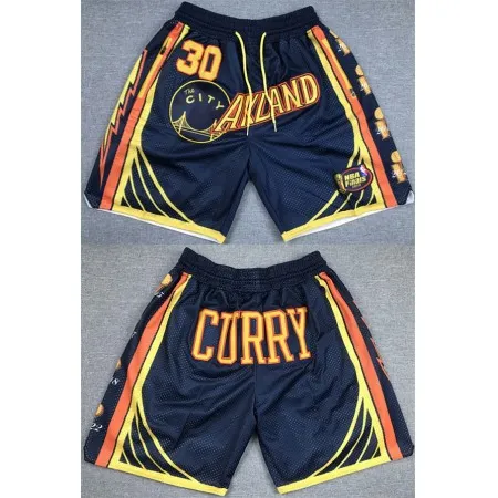 6a737d40941f7aa6c08a054fdde088bd.webp Men's Golden State Warriors #30 Stephen Curry Navy Shorts(Run Small)