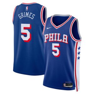 Youth Philadelphia 76ers #5 Quentin Grimes Blue Swingman Icon Edition Jersey