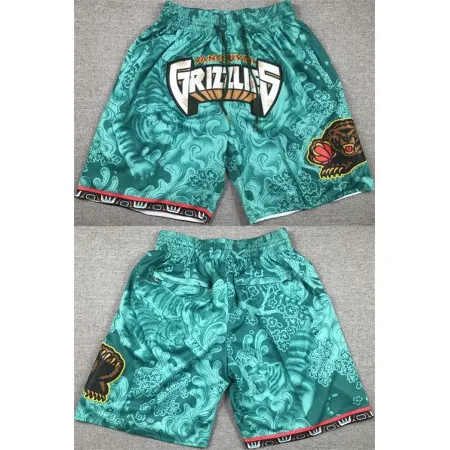 Men's Memphis Grizzlies Aqua Shorts (Run Small) K0YC