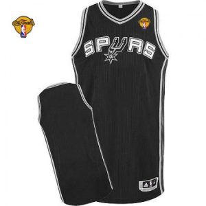 Men‘s San Antonio Spurs Black Finals Patch Revolution 30 Jersey