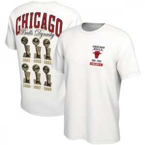 Men's Chicago Bulls White Basketball T-Shirt 59Y7