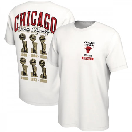 Men's Chicago Bulls White Basketball T-Shirt 59Y7
