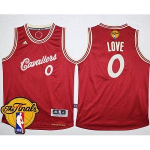 Youth Cleveland Cavaliers #0 Kevin Love Red 2015-2016 Christmas Day The Finals Patch Stitched NBA Jersey