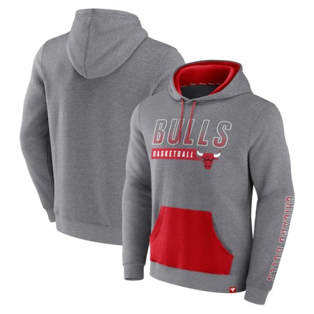 6f6b9736976ab3ef7738617cd171bf29.jpeg Men's Chicago Bulls Heathered Gray Off The Bench Color Block Pullover Hoodie