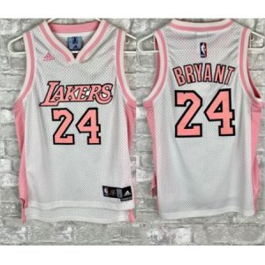 Toddlers Los Angeles Lakers #24 Kobe Bryant Pink Stitched Basketball Jersey ANOP