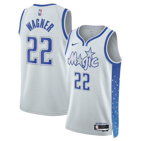 7318d4f39f9ef3046d39c23fba280af2.jpeg Youth Orlando Magic #22 Franz Wagner Nike Silver 2025/26 Swingman City Edition Jersey