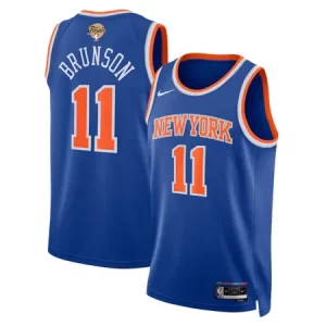 Men's New York Knicks #11 Jalen Brunson Nike Blue 2026 NBA Finals Patch Swingman Icon Edition Jersey