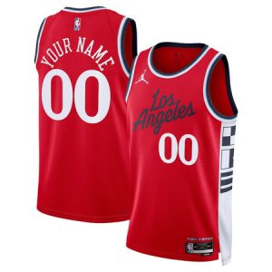 Youth LA Clippers Red 2024/25 Swingman Statement Edition Custom Jersey