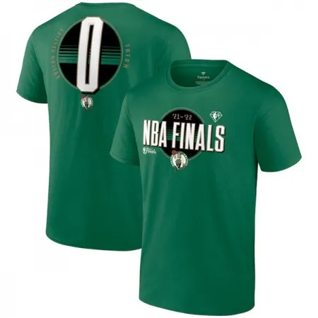 77e22b2c9ede9038e83652925c286945.webp Men's Boston Celtics #0 Jayson Tatum 2022 Green NBA Finals Name & Number T-Shirt