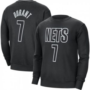 7bbf929a0dcf21c317ef4529ca471242.jpeg Men's Brooklyn Nets #7 Kevin Durant Black Long Sleeve T-Shirt