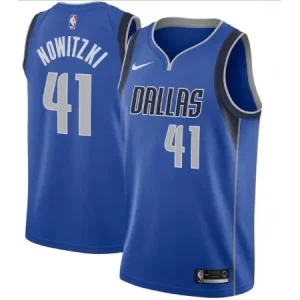 Men's Dallas Mavericks #41 Dirk Nowitzki Blue Stitched Jersey HUYU