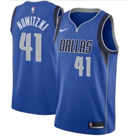 Men's Dallas Mavericks #41 Dirk Nowitzki Blue Stitched Jersey HUYU