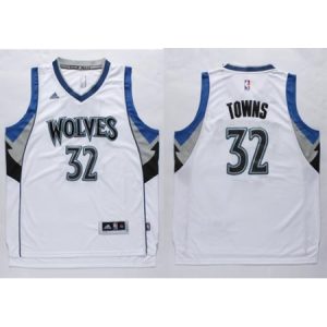 Men's Minnesota Timberwolves #32 Karl-Anthony Towns White NBA Jersey