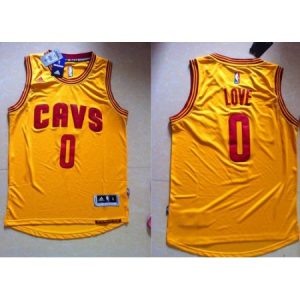 Men's Revolution 30 Cleveland Cavaliers #0 Kevin Love Yellow Stitched NBA Jersey