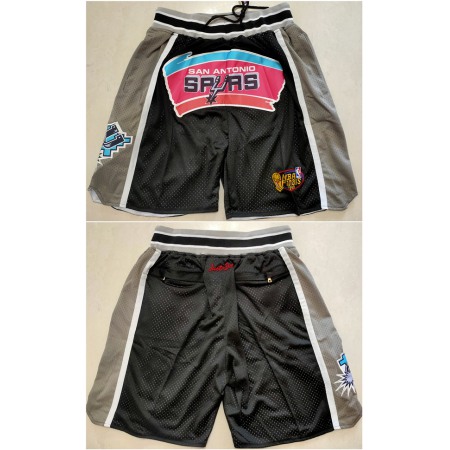 81837ea88692a840678847c991126db7.jpeg Men's San Antonio Spurs Black/Grey Shorts (Run Small)