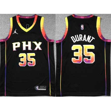 Youth Phoenix Suns #35 Kevin Durant Black 2022/23 Statement Edition Stitched Basketball Jersey ME8J