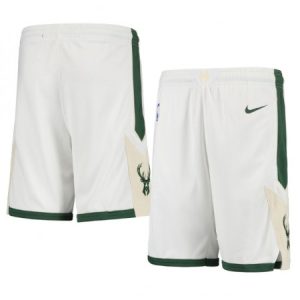 Men's Milwaukee Bucks White Shorts (Run Small) YWJV