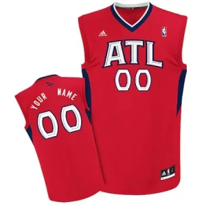 Men's Atlanta Hawks Red Authentic Custom Jersey