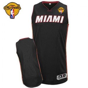 Men‘s Miami Heat Black Finals Patch Revolution 30 Jersey