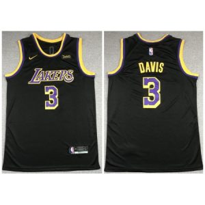 Men's Los Angeles Lakers #3 Anthony Davis Black Stitched NBA Jersey MTYX
