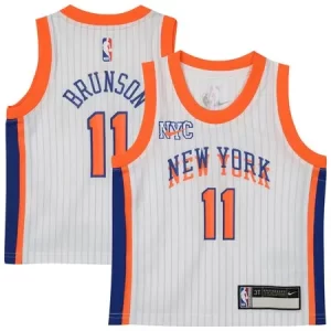 Toddler New York Knicks #11 Jalen Brunson White 2024/25 Swingman City Edition Player Jersey