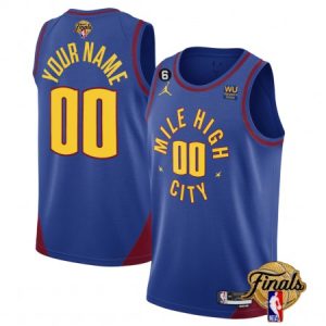Men's Denver Nuggets Blue 2023 Finals Statement Edition Custom Jersey
