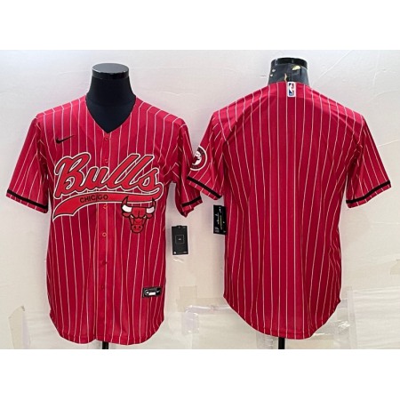 8b06e946beac95d3b4fcce4b3e866160.jpeg Men's Chicago Bulls Blank Red Cool Base Stitched Baseball Jersey HTE5