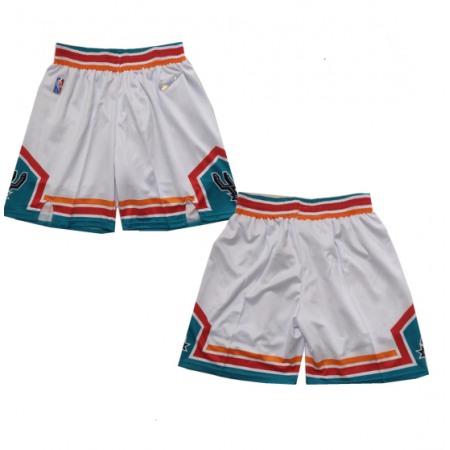 Men's San Antonio Spurs White Shorts (Run Small) 87RN