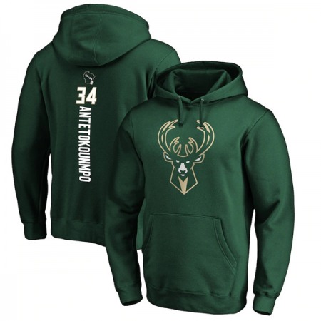 9100098cc37ca1af485cceeea564887f.jpeg Men's Milwaukee Bucks #34 Giannis Antetokounmpo Hunter Green Team Playmaker Name & Number Pullover Hoodie