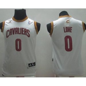 Youth Revolution 30 Cleveland Cavaliers #0 Kevin Love White Stitched NBA Jersey