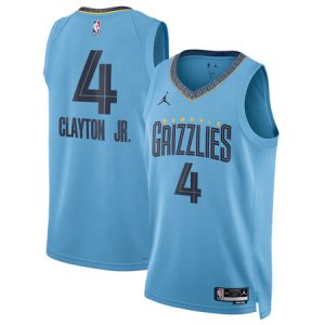 Youth Memphis Grizzlies #4 Walter Clayton Jr. Light Blue Swingman Statement Edition Jersey