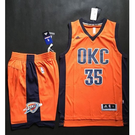 92a8e08843766d565ad61ada0c33c426.jpeg Thunder #35 Kevin Durant Orange Alternate A Set Stitched NBA Jersey